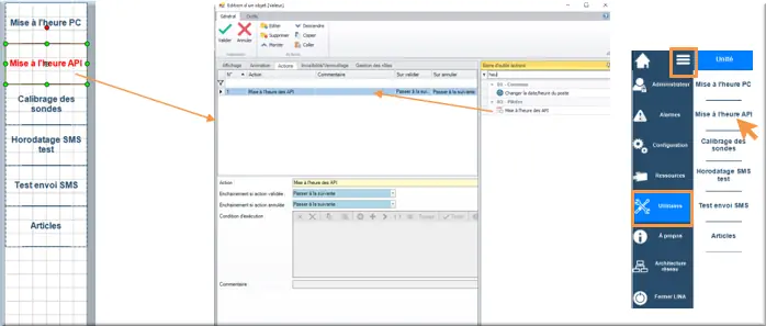 Édition bouton mise à l'heure API